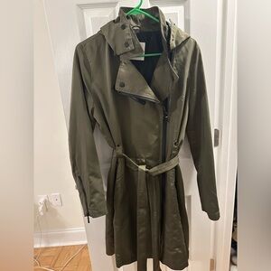 Belted Olive Trench Coat